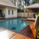 Spotted Gum Decking surrounding pool at Twin Waters